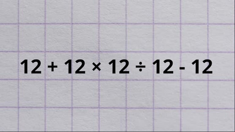 La cuenta matemática que no todos logran resolver.