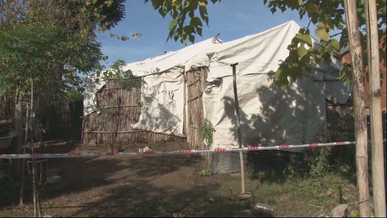 La escena del crimen, en la localidad tucumana de La Cocha. (Foto: TN).