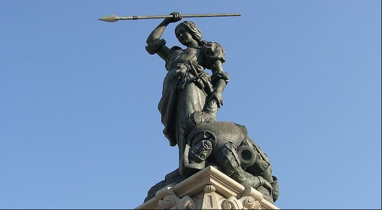 La estatua a María Pita en La Coruña (Flickr).