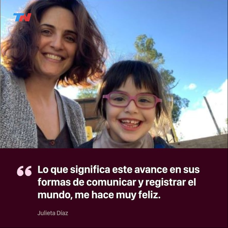 La felicidad de Julieta Díaz por un nuevo avance de su hija