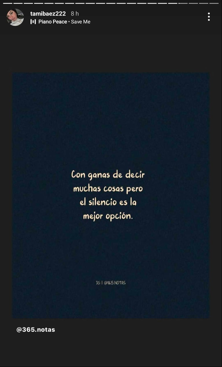 La frase letal de Tamara Báez mientras L-Gante festejaba su cumpleaños con Wanda Nara. (Foto: Instagram/tamibaez222)