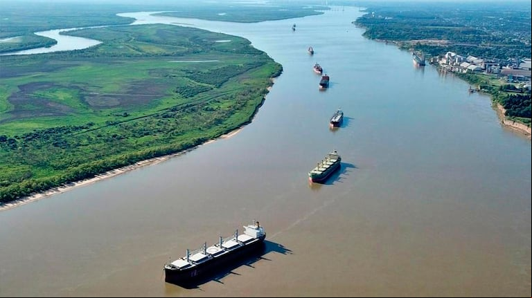 La Hidrovía Paraná-Paraguay. (Foto: Télam)