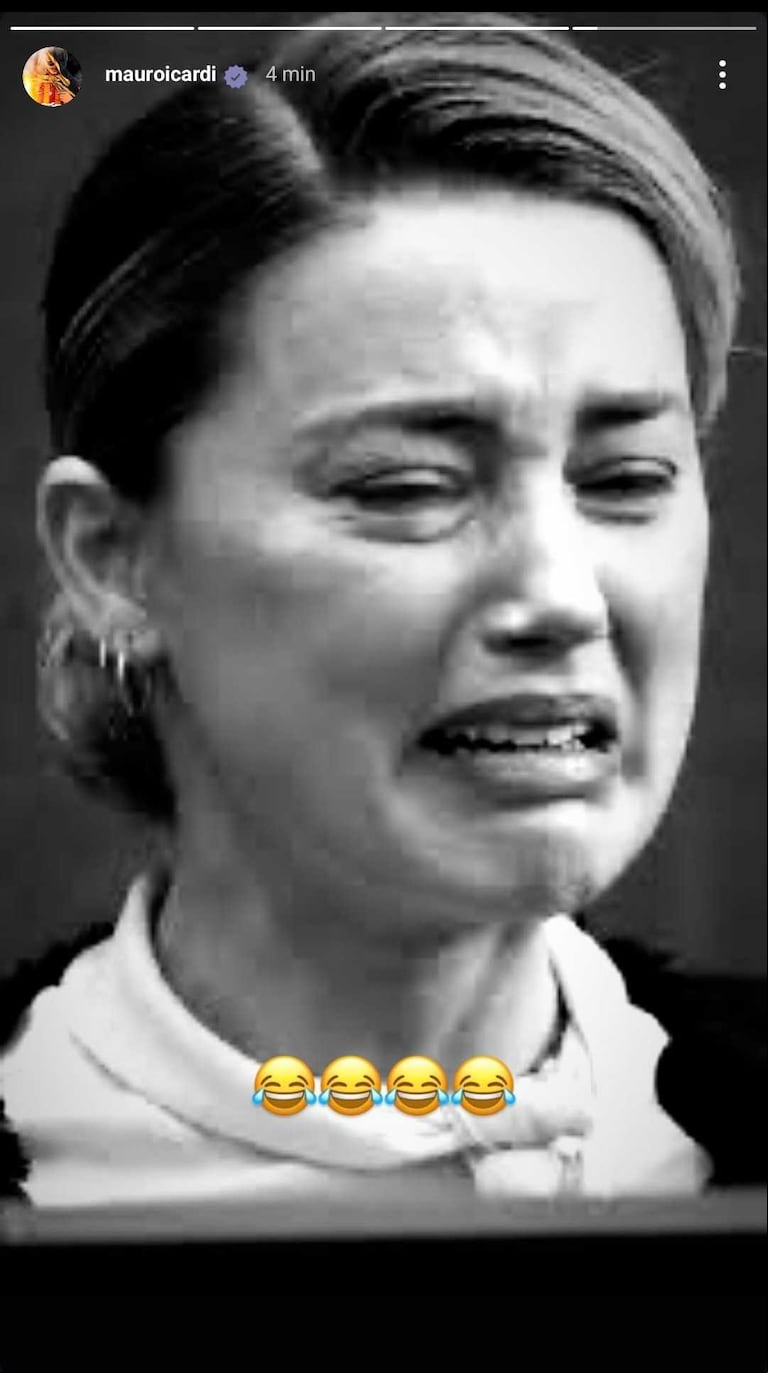 La imagen que compartió Mauro Icardi de Amber Heard. (Foto: Instagram/mauroicardi)