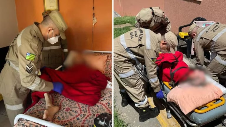 La mujer fue rescatada e internada en estado crítico (Foto: Polícia Civil de Goiás).