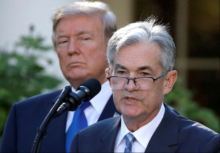 La relación entre el titular de la Fed, Jerome Powell, y el nuevo presidente de Estados Unidos, Donald Trump, es tensa. (Foto: REUTERS/Carlos Barria).