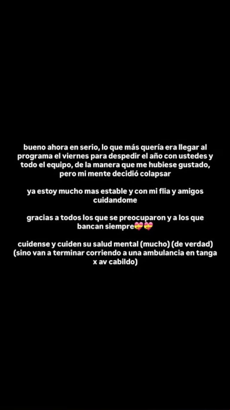La streamer envió un mensaje sobre la salud mental (Foto: Instagram / martibenza)