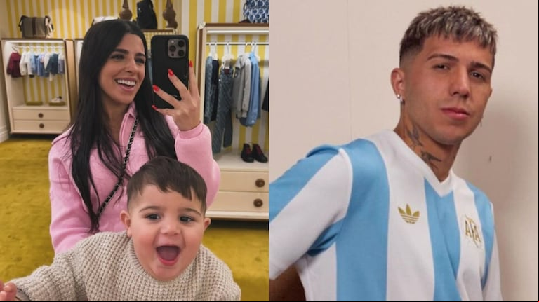 La tierna foto viral de Valentina Cervantes y Enzo Fernández con su hijo Benjamín (Foto: Instagram/valucervantes-enzojfernandez)