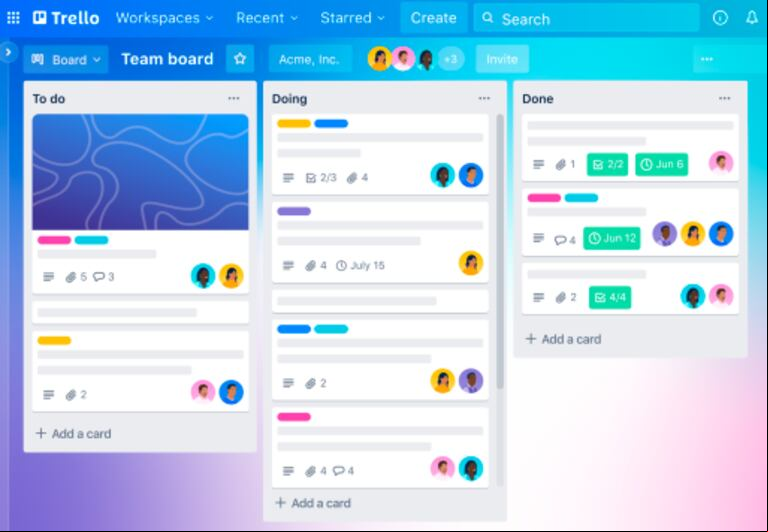 Las 10 mejores aplicaciones para organizar tus ideas y proyectos en 2023. (Captura: Trello)