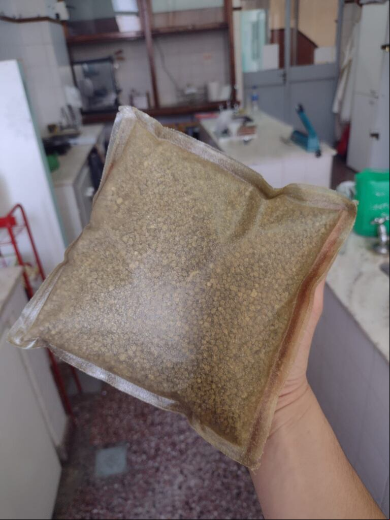 Las bolsas Citrilas saldrán al mercado para la industria agropecuaria, para almacenar semillas y fertilizantes (Foto: Gentileza Citrilas).