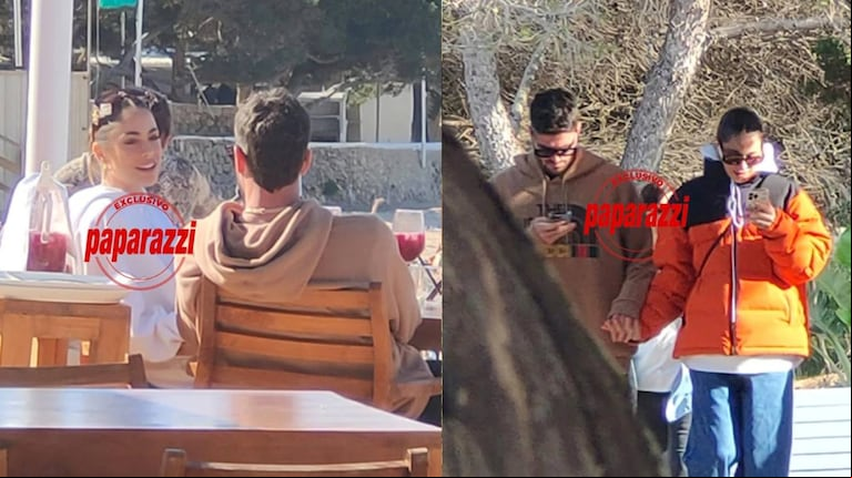 Las fotos que confirman el romance de Rodrigo de Paul y Tini Stoessel. (Foto: Paparazzi)
