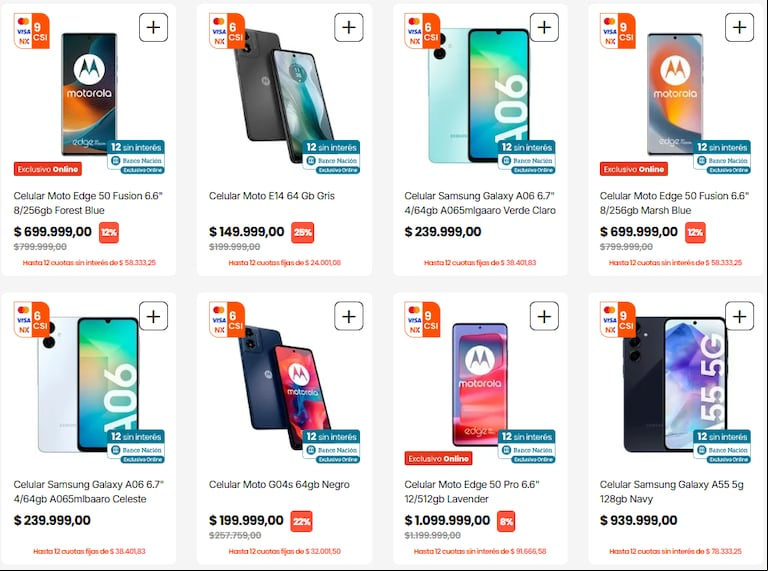 Las ofertas en Changomas (Foto: Changomas).