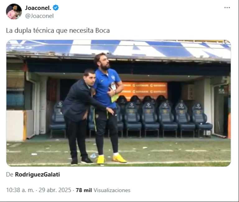Las redes se inundaron de memes y reacciones tras la salida de Fernando Gago. (Captura: X/@Joaconel)