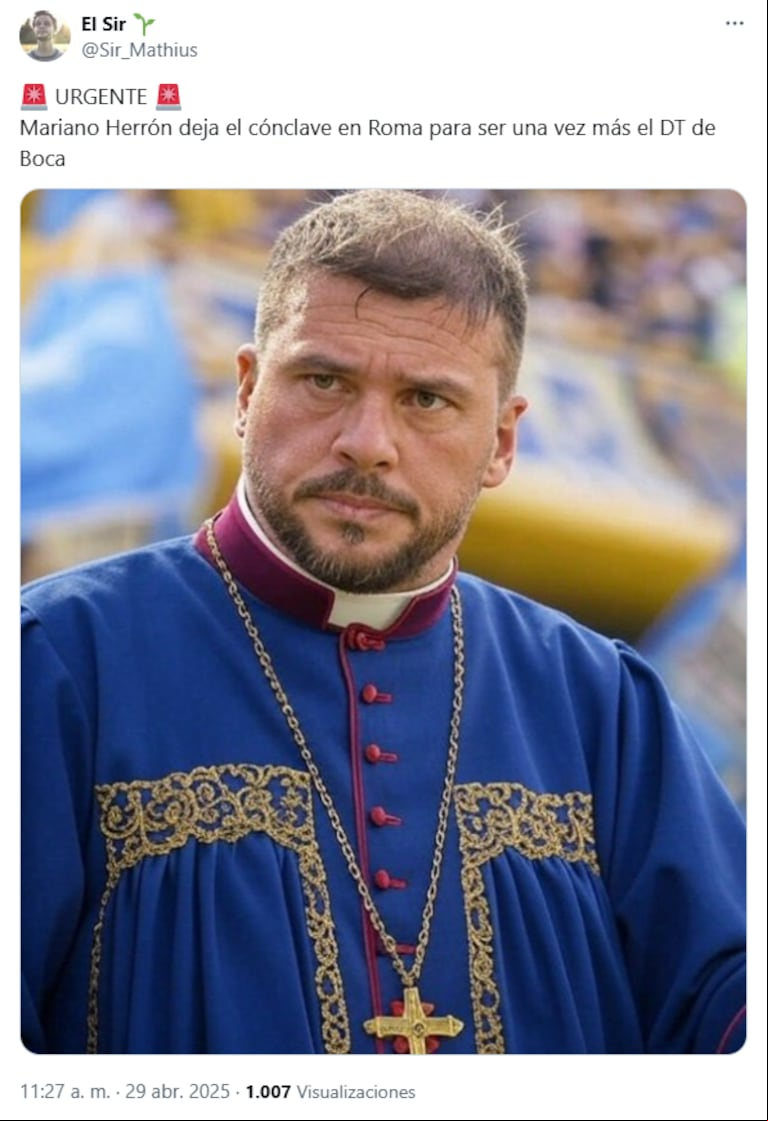Las redes se inundaron de memes y reacciones tras la salida de Fernando Gago. (Captura: X/@Sir_Mathius)