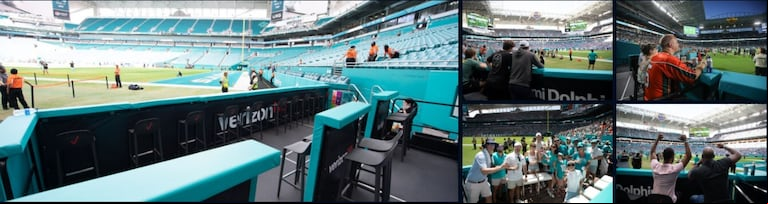 Las suites VIP y asientos de lujo del Hard Rock Stadium ofrecen una experiencia lujosa e inmersiva. (Foto: Hard Rock Stadium)