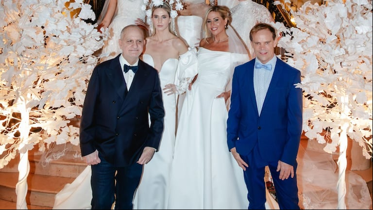 Laurencio Adot y Thiago Pinheiro presentaron sus novias handmade en Bridal Runway Latam con Barbie Simons en la pasarela. (Foto: Cande Allende/Due Agency)