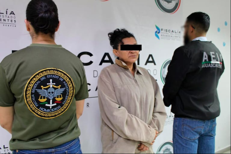 Liliana Mercado fue detenida en Quintana Roo por el crimen de su hijo Dhilan. (Foto: Fiscalía de Aguascalientes)