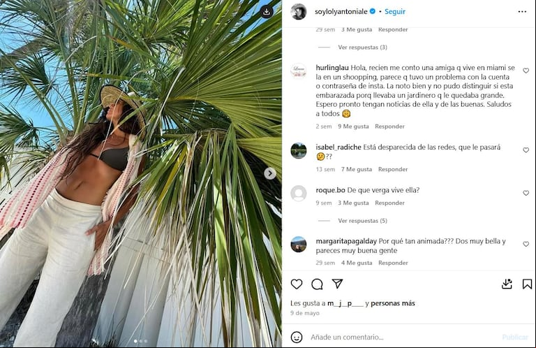 Loly Antoniale habría sido vista en un shopping. (Foto: instagram/soylolyantoniale)