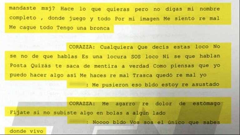 Los chats que podrían complicar a Marcelo Corazza. (Foto: TN)
