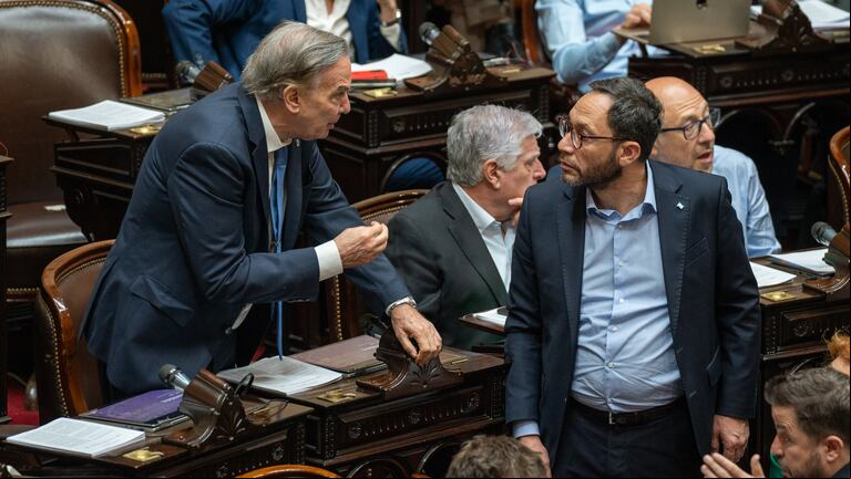 Los diputados Miguel Ángel Pichetto (Encuentro Federal) y Maximiliano Ferraro (Coalición Cívica). (Foto: TN - Agustina Ribó)