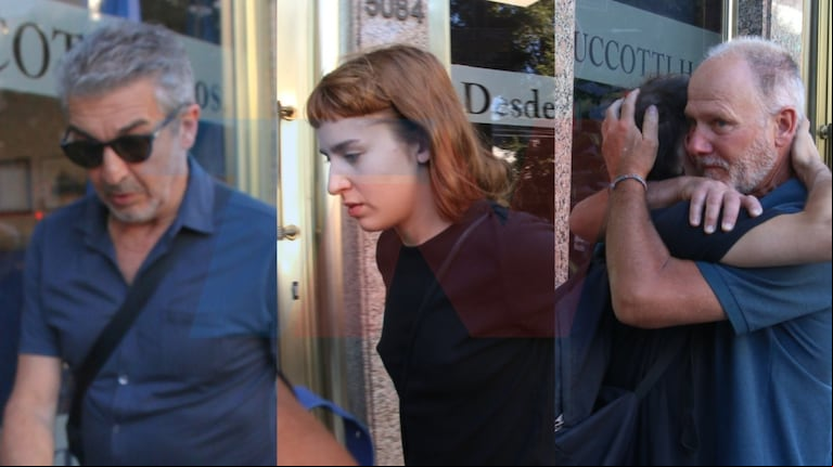 Los familiares llegaron al velatorio de Alejandra Darín. (Foto: Movilpress)