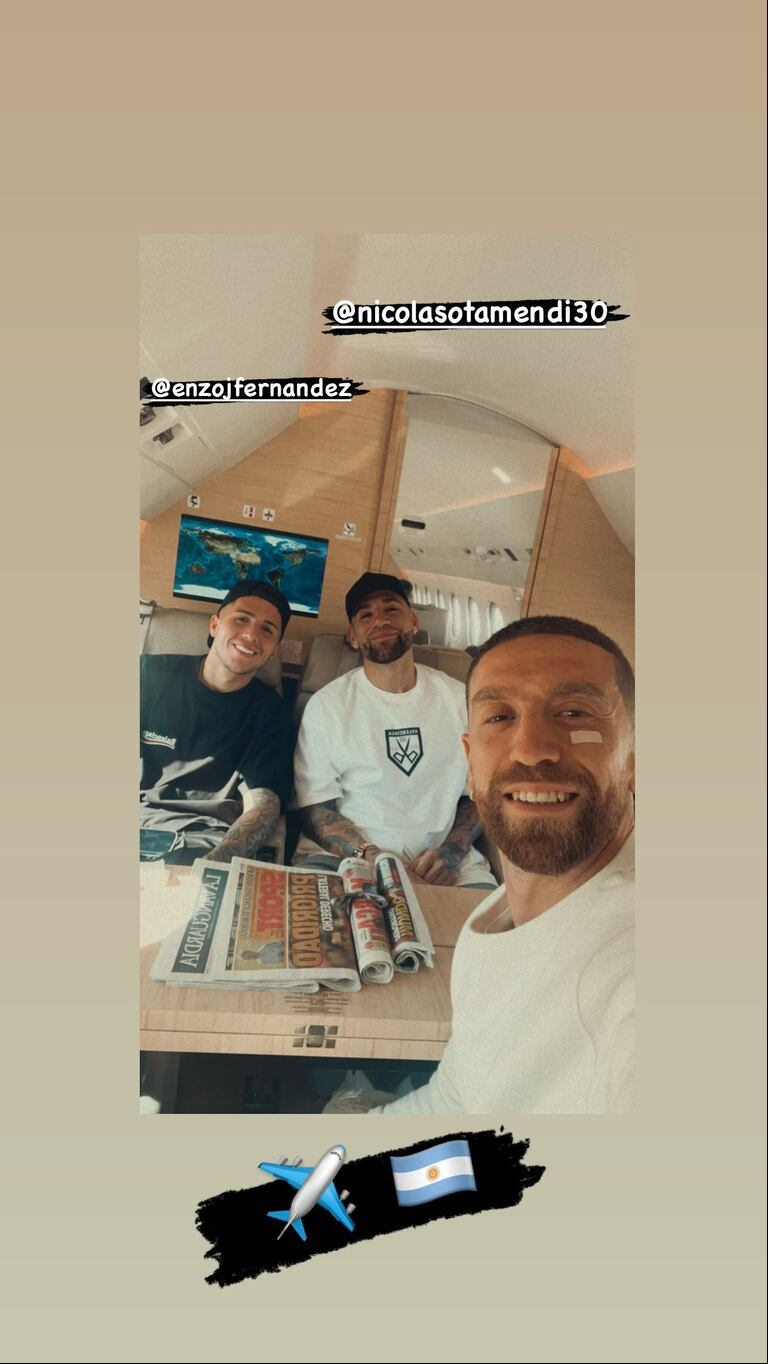 Los jugadores de la Selección argentina llegarán en las próximas horas a Abu Dhabi. (Foto: Instagram @papugomez_official)