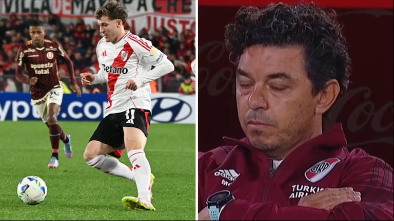 Los mejores memes del empate entre River y Universitario por la Copa Libertadores en el Monumental (Fotos: X-@RiverPlate// X-@MassiCarp).