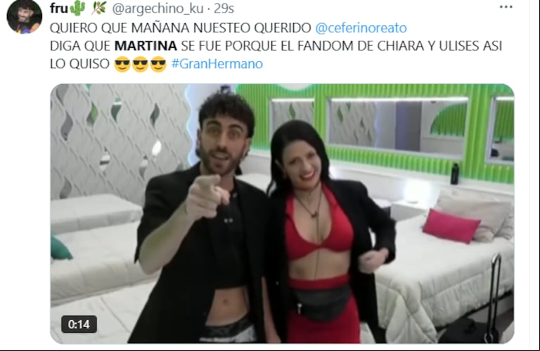 Los memes tras la salida de Martina de la casa de "Gran Hermano". (Foto: X)