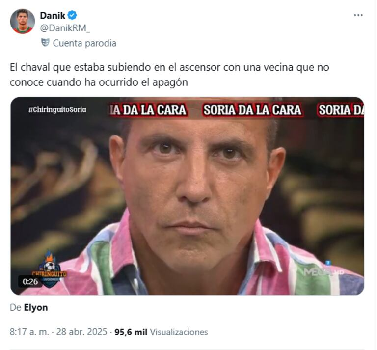 Los s no tardaron en reaccionar al apagón. (Captura: X/@DanikRM_)