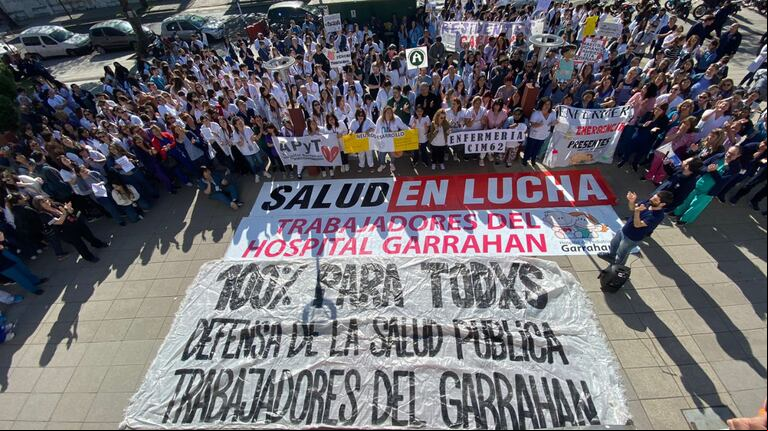 Los trabajadores del Garrahan respondieron al Gobierno tras el pedido de renuncia al Consejo de istración. (Foto: APyT)