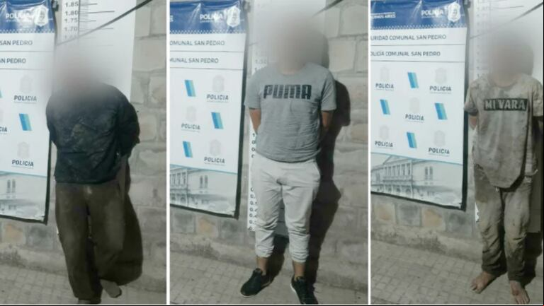 Los tres detenidos.