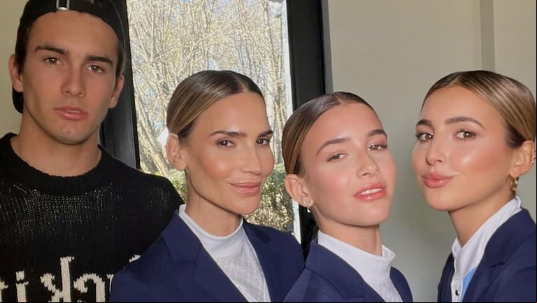 Los tres hijos de María Vázquez desplegaron estilo. (Foto: Instagram/@mariavqz1)