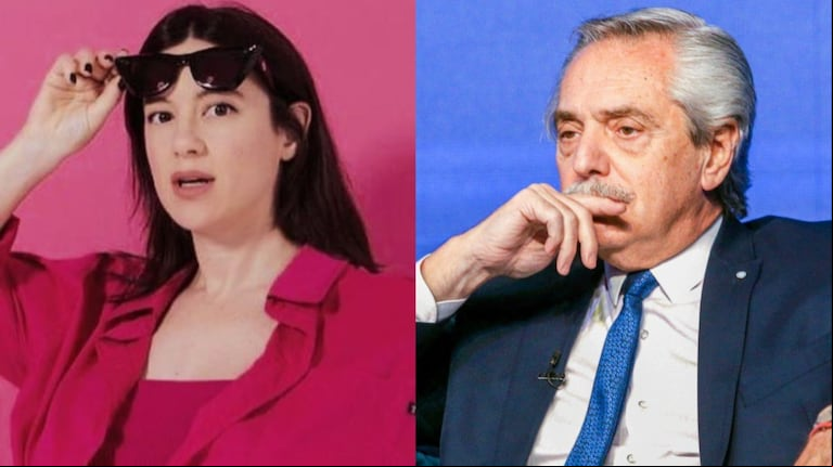 Malena Pichot opinó de Alberto Fernández (Foto: Instagram/malepichot-Presidencia)