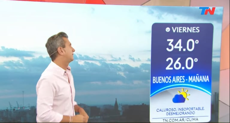 Mañana será el último día de ola de calor. (Captura: TN).