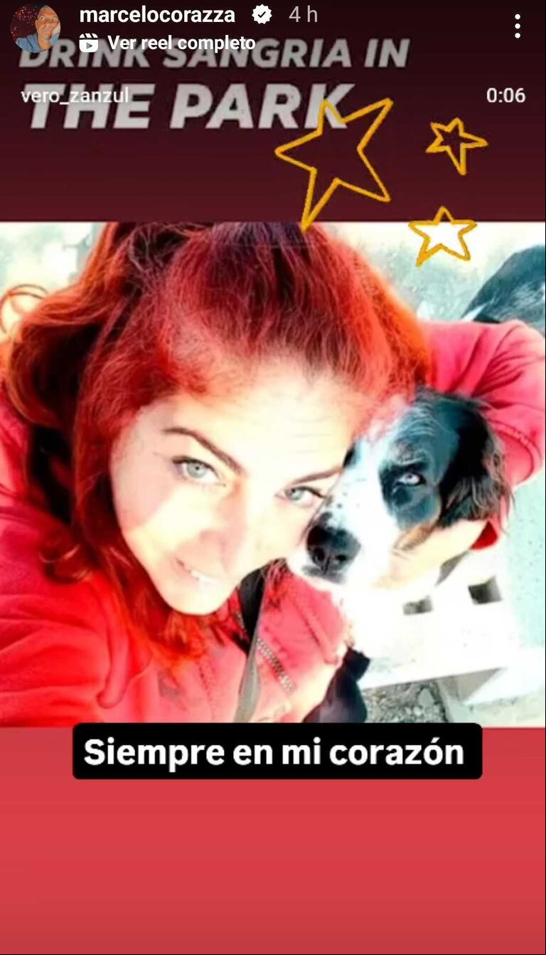 Marcelo Corazza se despidió de Verónica Zanzul. (Foto: instagram/marcelocorazza)