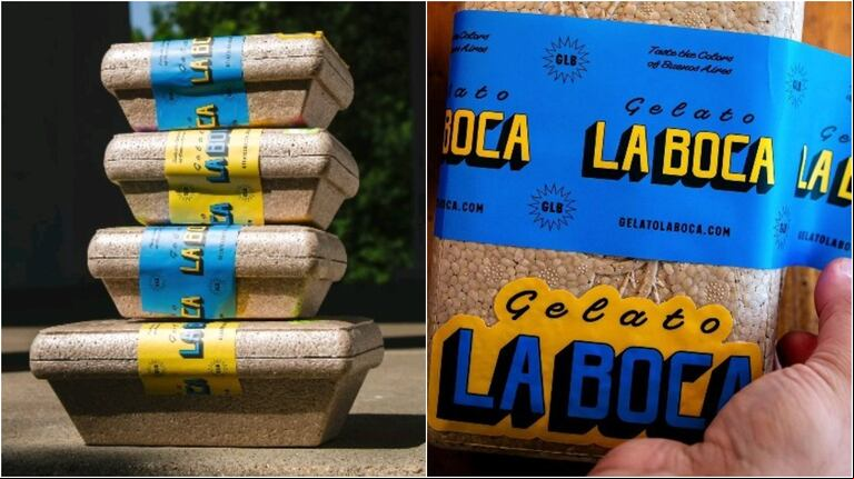 Martín Pereyra Olazábal y Sofía Sugasti venden su helado por delivery y en algunos supermercados. (Foto: Instagram/@gelatolaboca).