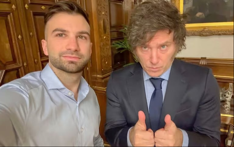 Mauricio Novelli junto a Javier Milei. (Foto: Instagram / @mauricionovelliok).