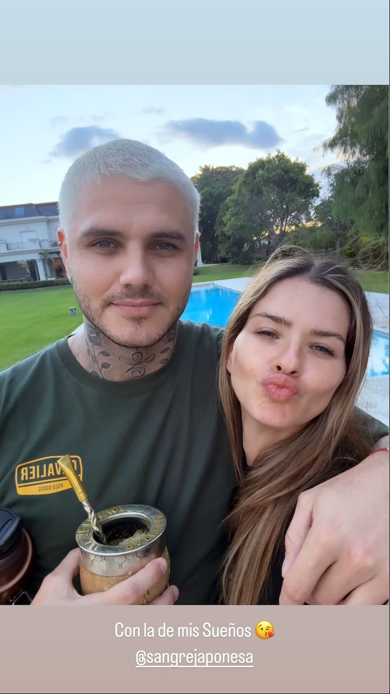 Mauro Icardi y la China Suárez, juntos en su casa de Nordelta. (Foto: Instagram/@mauroicardi)