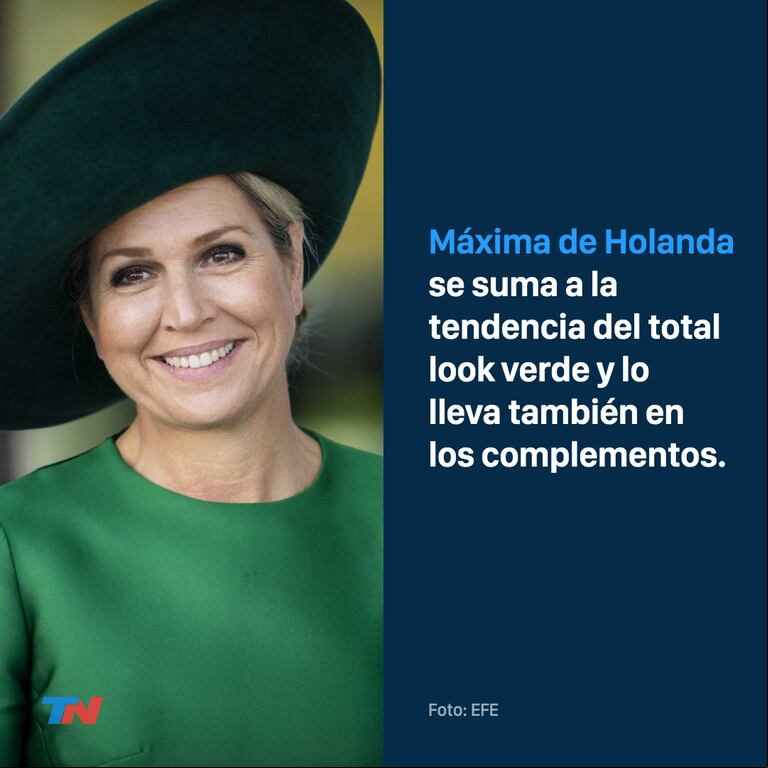 Máxima apuesta al color de la temporada. (Foto: EFE)