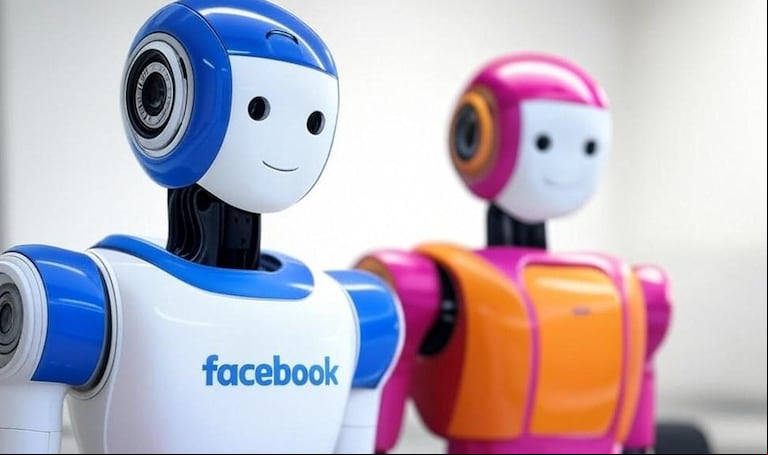 Meta planea crear bots de inteligencia artificial en Facebook e Instagram que tendrán biografías y fotos de perfil únicos y originales.  (Imagen generada con Grok)