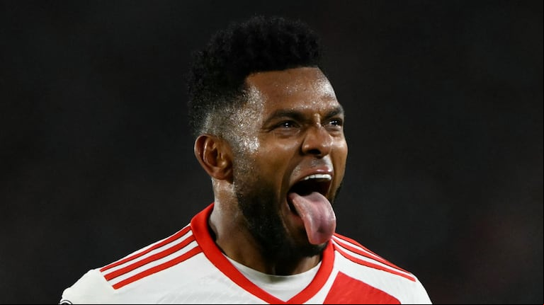 Miguel Borja posteó tras el Superclásico (Foto: AFP).