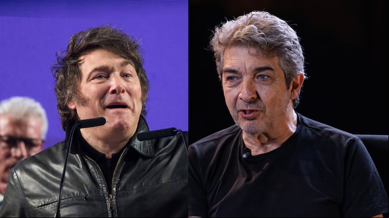 Milei le respondió a Darín por el escándalo del precio de las empanadas. (Fotos: AP)
