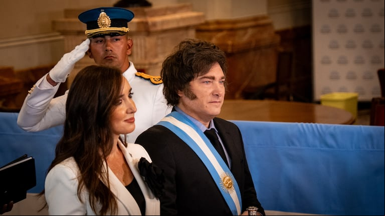 ⁠Milei se reencontrará con Villarruel en el Tedeum del 25 de Mayo en la catedral de Buenos Aires. (Foto: Leandro Heredia / TN)