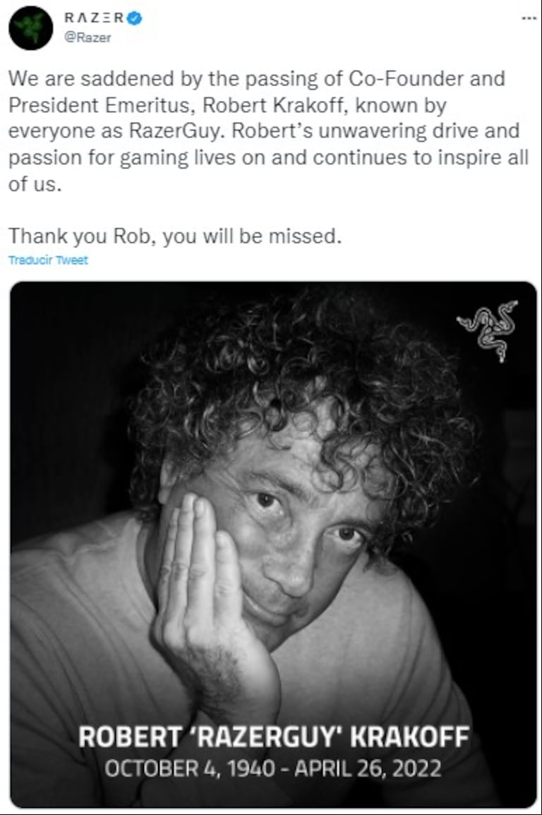 Murió Robert “Razerguy” Krakoff, creador del primer mouse para videojuegos