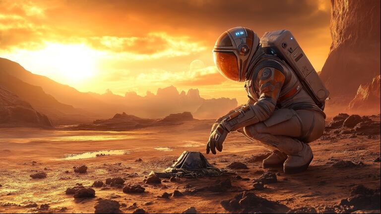 NASA descubrió un misterioso objeto rojo y verde en la superficie de Marte. (Imagen: AdobeStock)