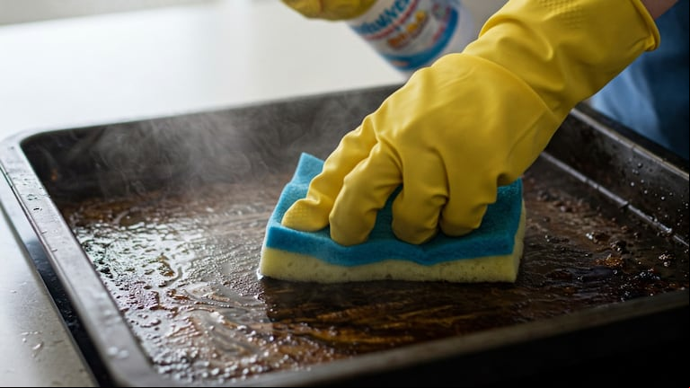 Ni bicarbonato ni detergente: el truco para eliminar la grasa de las asaderas del horno y dejarlas como nuevas (Foto: Gemini).