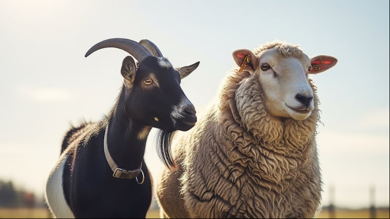 Ni cabra ni cordero: cómo se llama la cruza entre una oveja y un chivo (Foto: Gemini).
