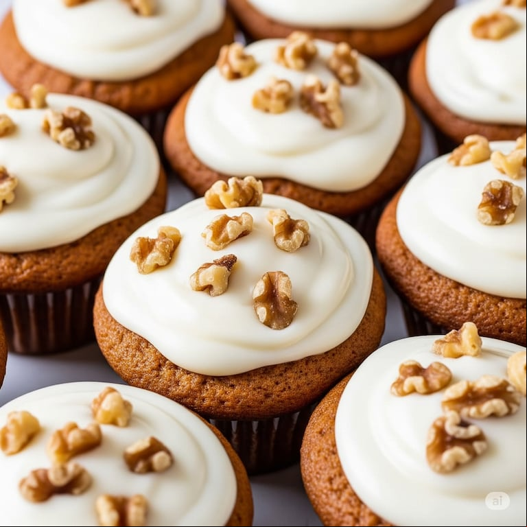 Ni de limón ni de naranja: receta de muffins de zanahoria y nuez con un glaseado fuera de lo común (Foto: Gemini IA)