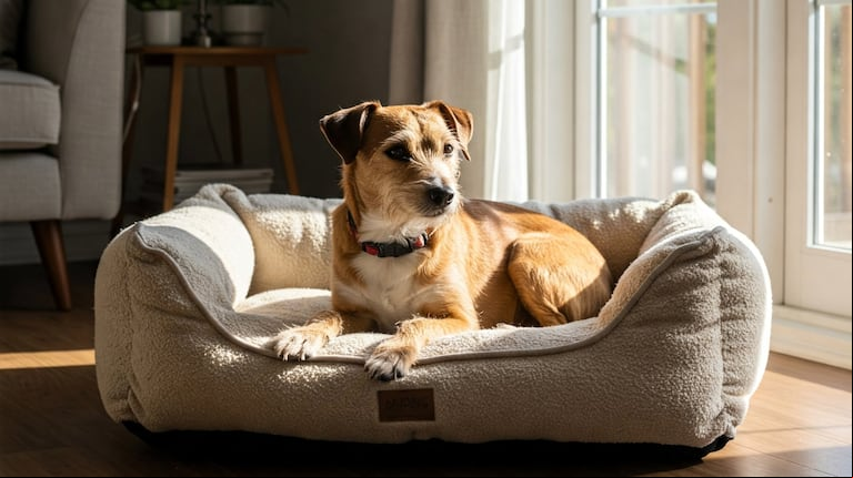 Ni en la cama ni en trapos viejos: cuál es el mejor lugar para que tu perro duerma en invierno. (Foto: Gemini IA)