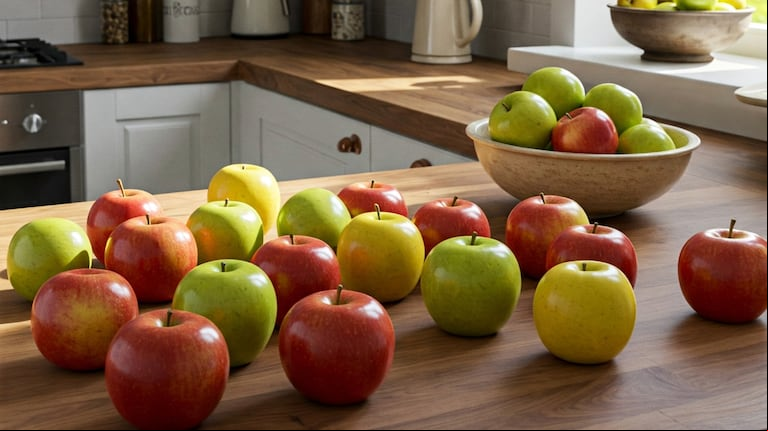 Ni en la heladera ni en la mesada: cómo conservar las manzanas para que no se arruguen ni se ablanden. (Foto: Gemini)