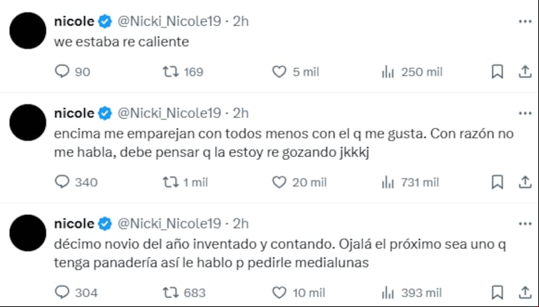 Nicki Nicole desmintió rumores de romance con Luca Bertoldi (Foto: Instagram/nicki_nicole19)